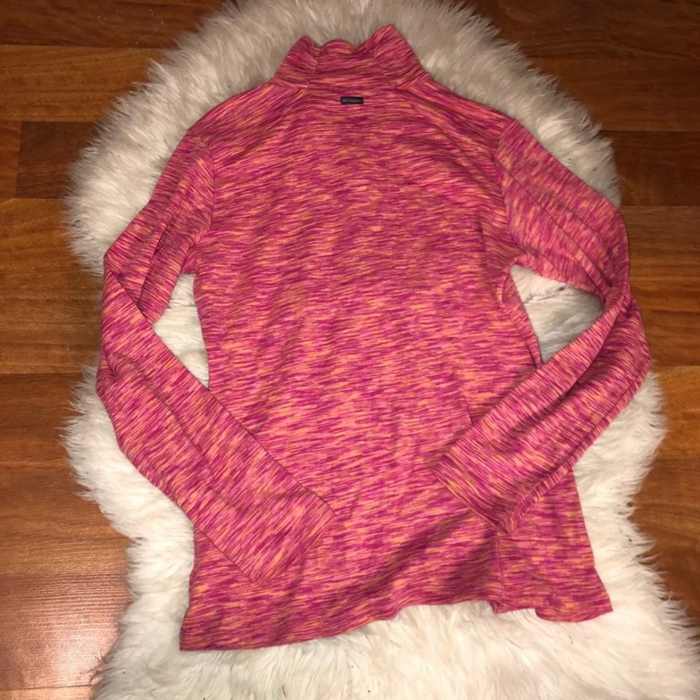 pink columbia 1/4 zip up jacket / columbia long sleeve - Picture 5 of 6